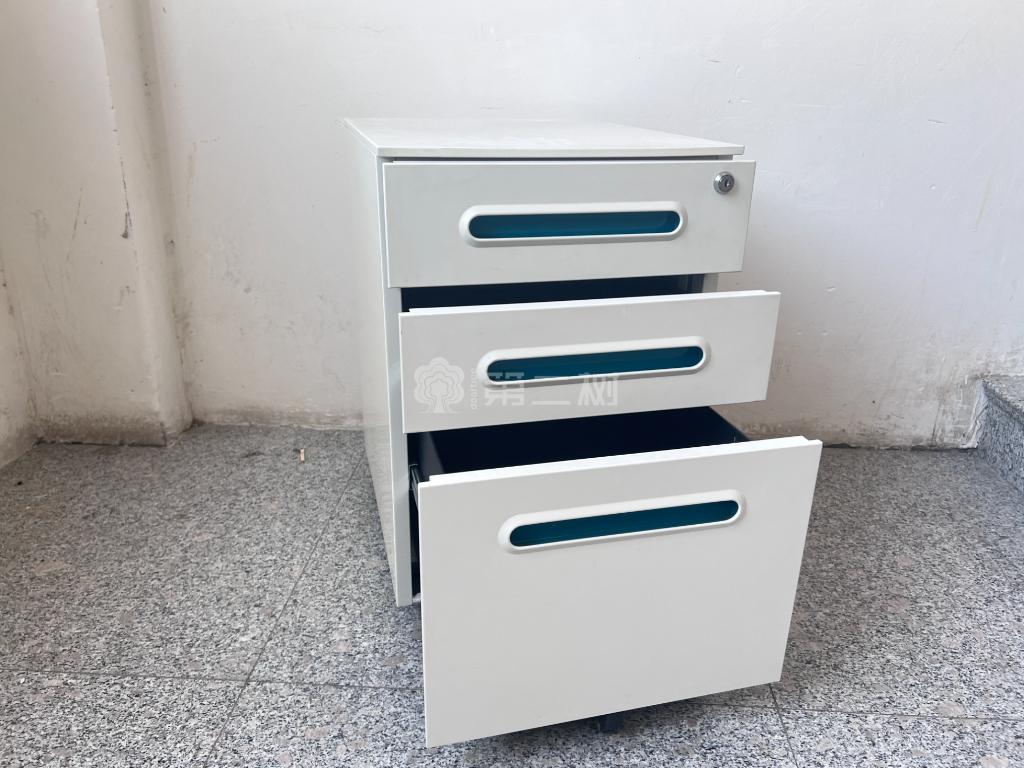 桌下二手小推柜活动柜钢制三抽柜储物柜子 可移动