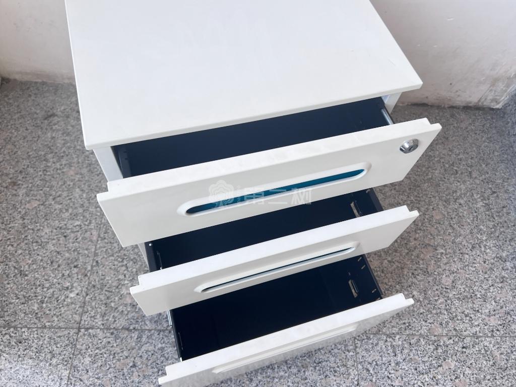 桌下二手小推柜活动柜钢制三抽柜储物柜子 可移动