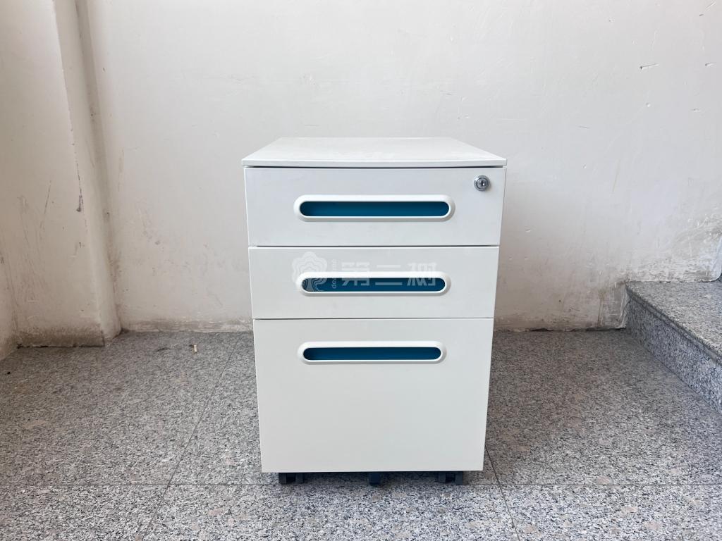 桌下二手小推柜活动柜钢制三抽柜储物柜子 可移动