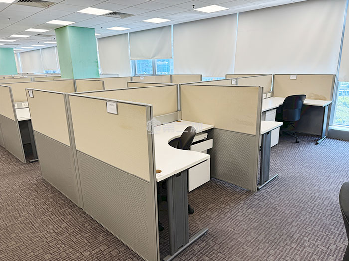 9成新品牌二手转角工位L型办公桌电脑桌职员桌屏风卡位