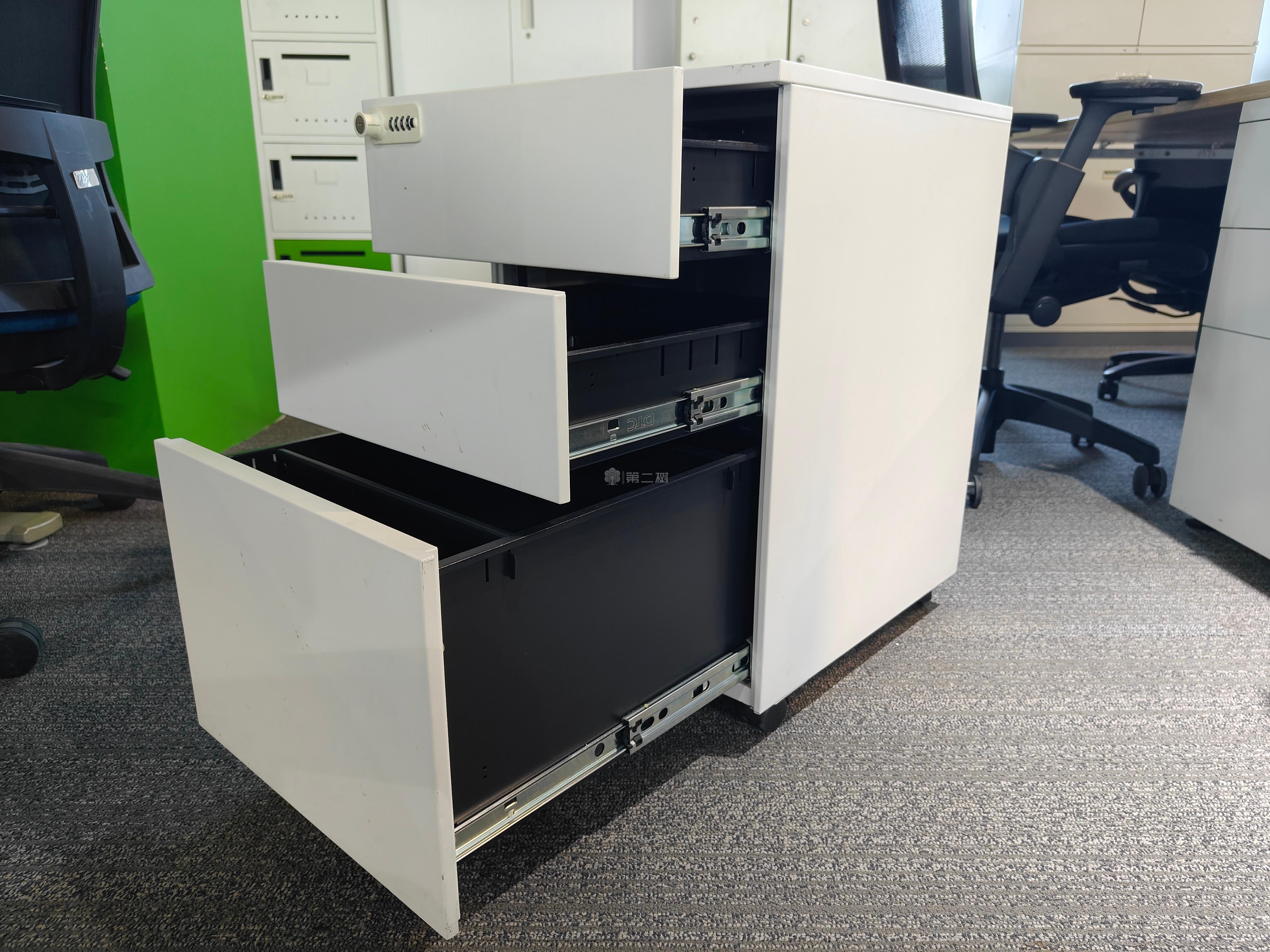 百利文仪二手办公柜桌下柜活动柜三抽柜钢制柜小推柜