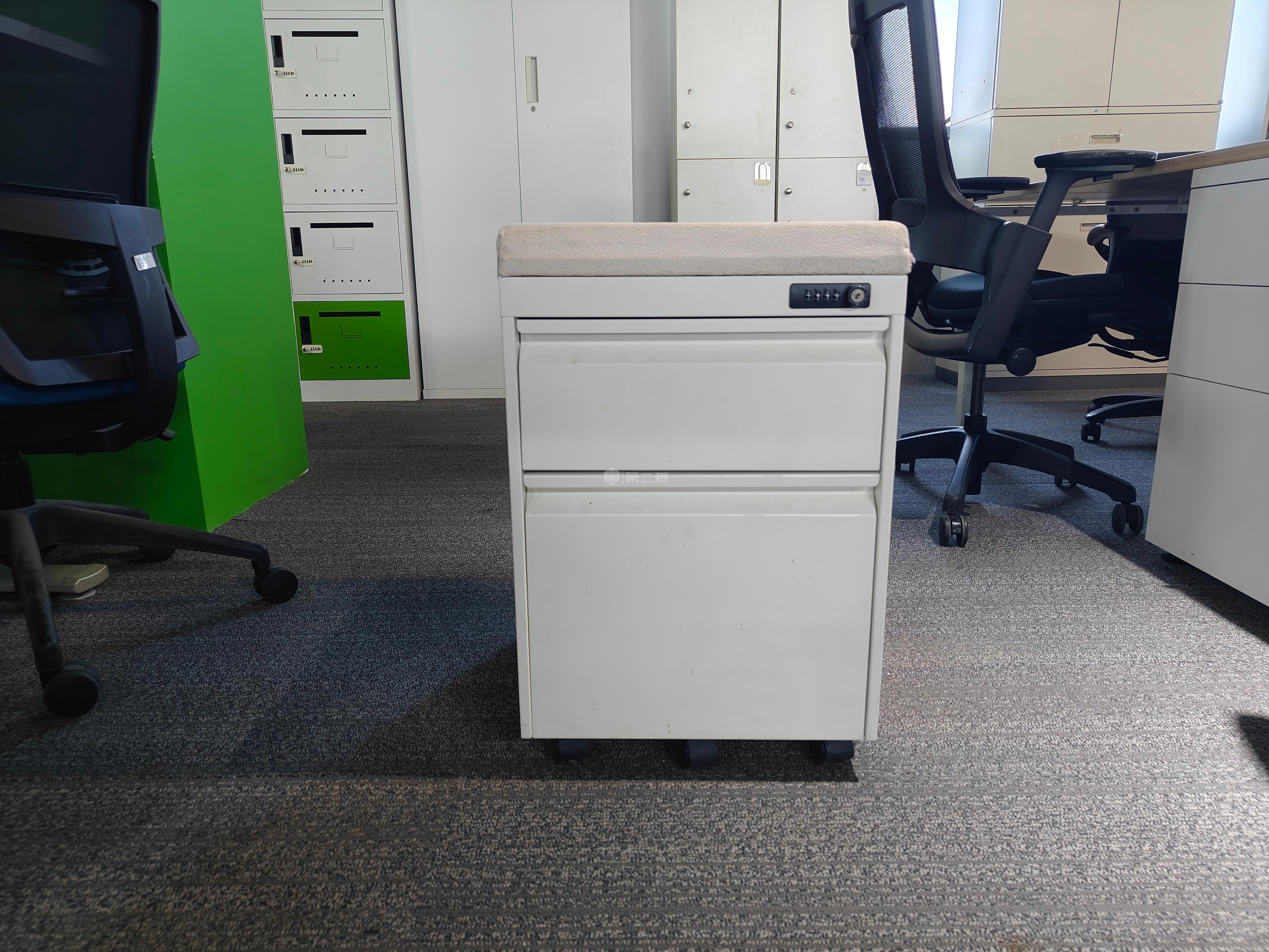 百利文仪二手活动柜小推柜钢制桌下柜两抽柜可移动