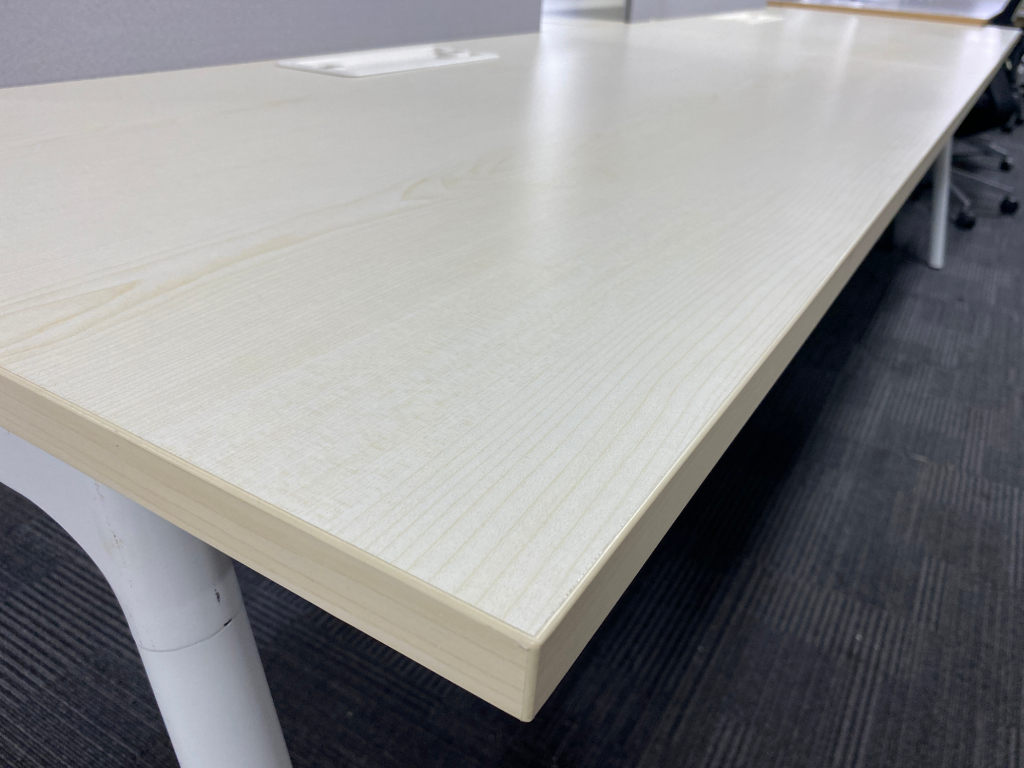 9成新枫木色二手办公桌电脑桌职员桌开放式工位员工位