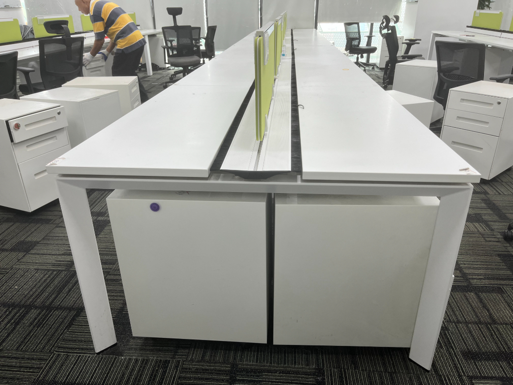 开放式二手办公桌职员桌屏风工位直条电脑桌员工桌