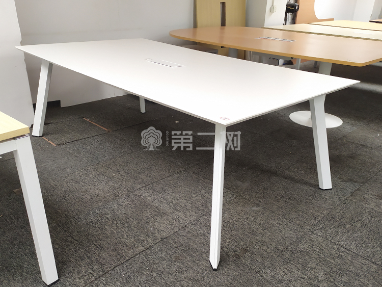 全新会议桌板式洽谈培训桌子 白色简约 2.2米尺寸