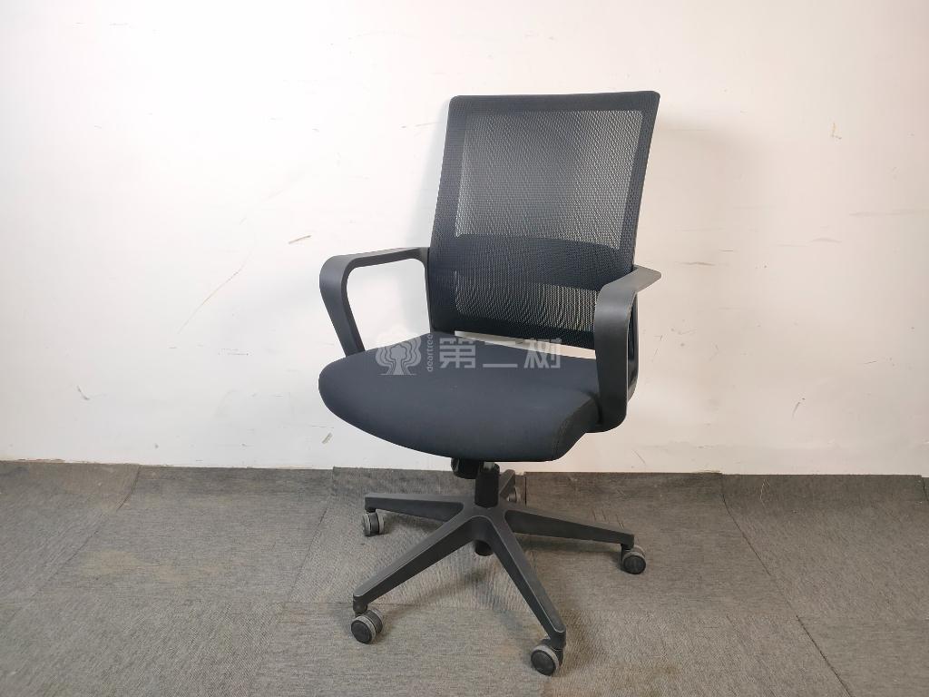 9成新国产品牌二手网布转椅办公椅电脑椅职员椅黑色