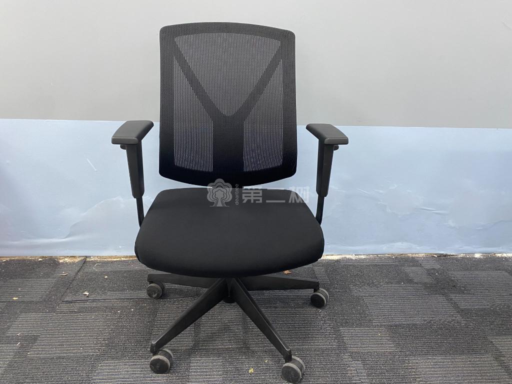 9成新黑色二手办公椅电脑椅职员座椅简约靠背椅子