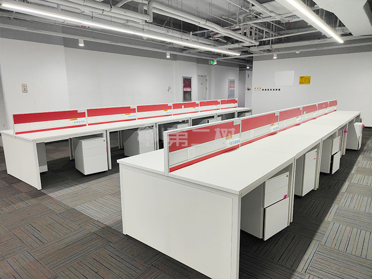 9成新京泰品牌二手办公桌电脑桌职员桌直条屏风工位 2/4/6人位