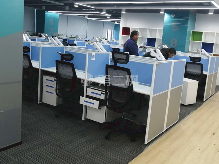 9成新百利二手办公桌高屏风工位电脑桌职员办公桌 可配显示器支架