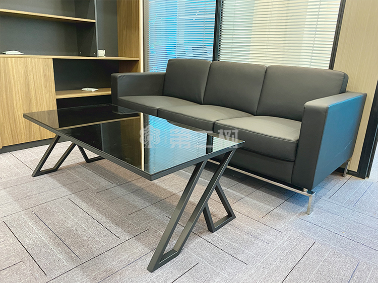 全新精一皮质沙发黑色组合沙发三人位单人沙发茶几