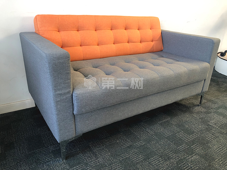 9成新布艺二手双人沙发休闲沙发椅客厅三人位沙发商务洽谈沙发