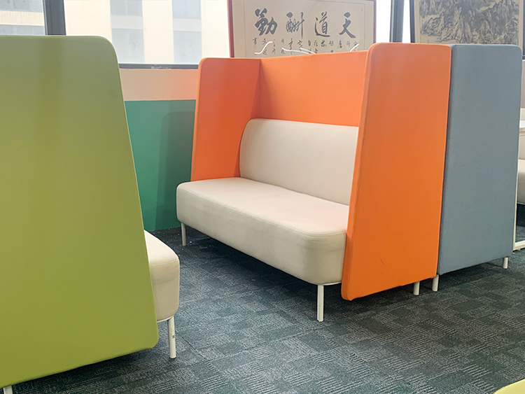 9成新欧林ONLEAD二手沙发 洽谈椅双人独立休闲沙发