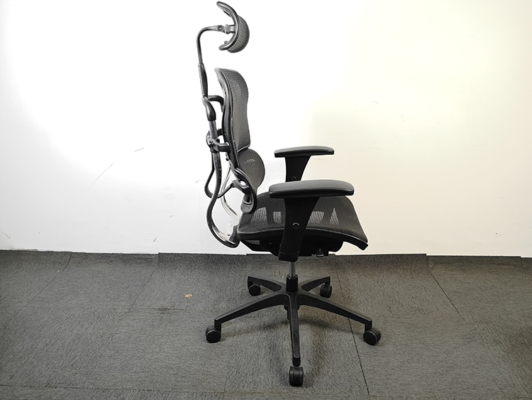 保友金豪b二手人体工学椅 电脑椅办公椅老板椅 黑框-黑色 尼龙脚(美国网)