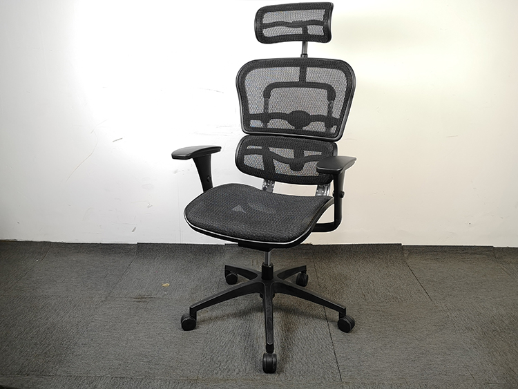 保友金豪b二手人体工学椅 电脑椅办公椅老板椅 黑框-黑色 尼龙脚(美国网)