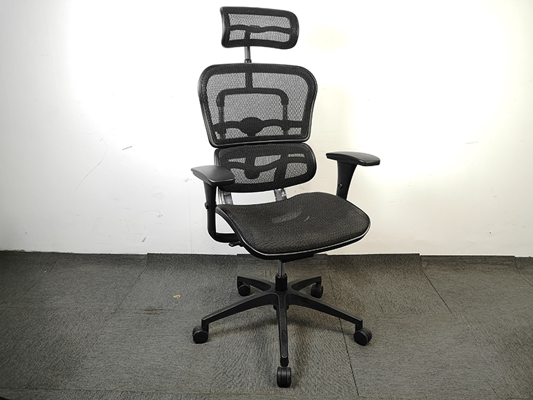 保友金豪b二手人体工学椅 电脑椅办公椅老板椅 黑框-黑色 尼龙脚(美国网)