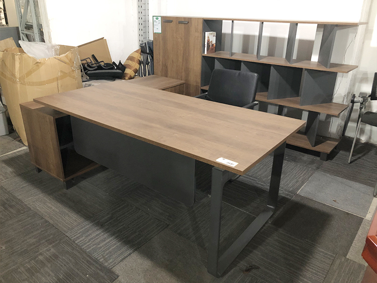 全新枫木色班台老板办公桌行政主管办公桌椅组合