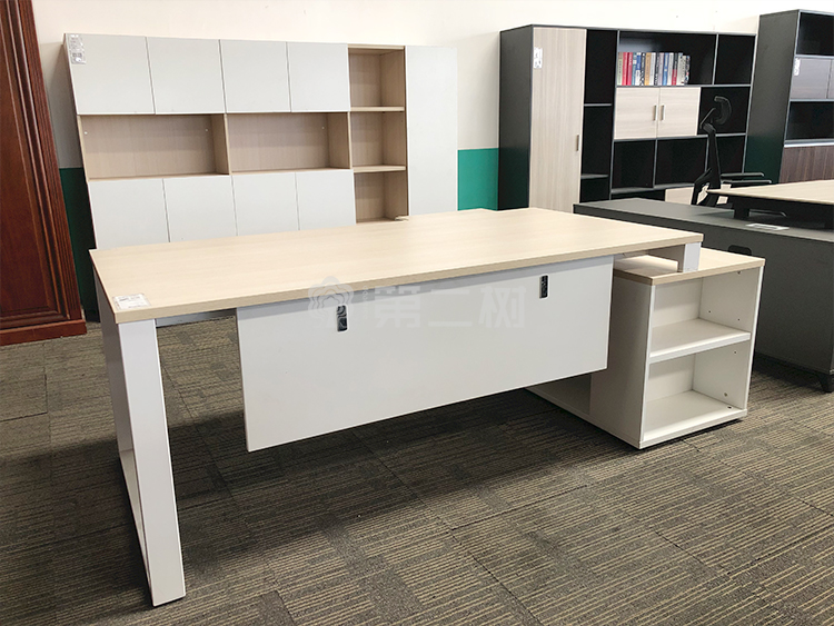 全新钡特品牌经理桌主管行政办公桌电脑桌L型班台桌子 带背柜