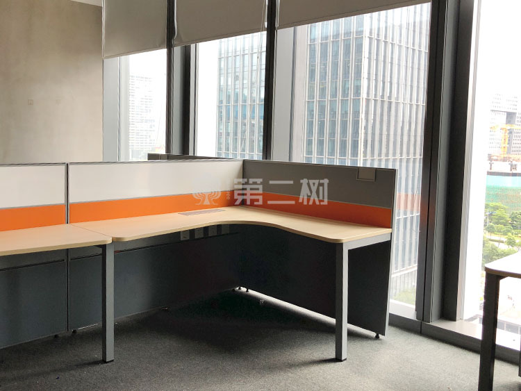 9成新震旦AURORA 二手办公桌L型屏风工位职员桌子 1.4米尺寸