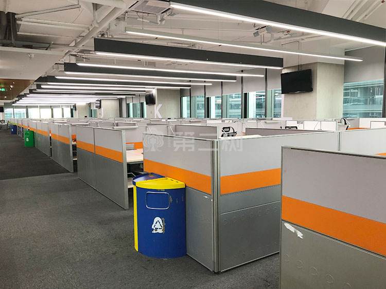 9成新震旦AURORA 二手办公桌L型屏风工位职员桌子 1.4米尺寸