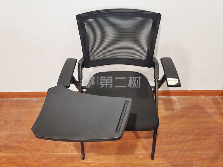 9成新带写字板二手四脚椅折叠椅培训会议椅开会洽谈椅子