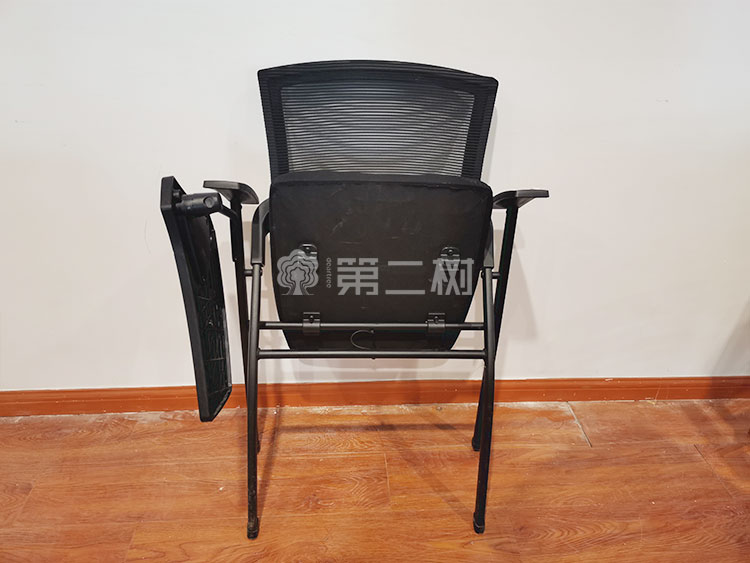 9成新带写字板二手四脚椅折叠椅培训会议椅开会洽谈椅子