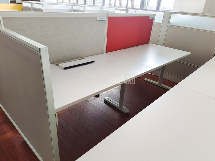 9成新海沃氏Haworth二手办公桌电脑桌职员桌高屏风工位 1.2米尺寸