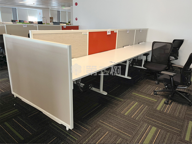 9成新海沃氏Haworth二手办公桌电脑桌职员桌高屏风工位 1.2米尺寸