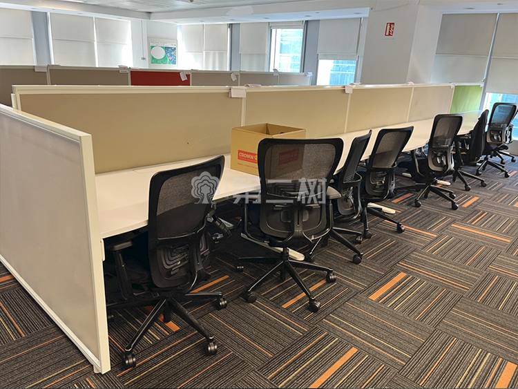 9成新海沃氏Haworth二手办公桌电脑桌职员桌高屏风工位 1.2米尺寸