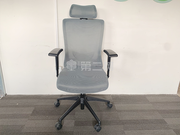 9成新圣奥二手办公椅灰色电脑椅职员椅 简约椅子 坐感舒适
