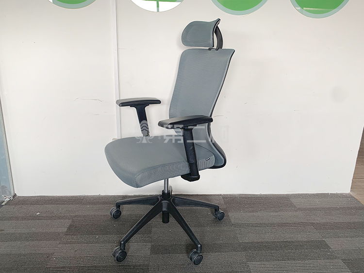 9成新圣奥二手办公椅灰色电脑椅职员椅 简约椅子 坐感舒适