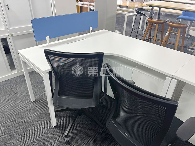 9成新诺梵L型二手办公桌电脑桌职员桌员工屏风工位