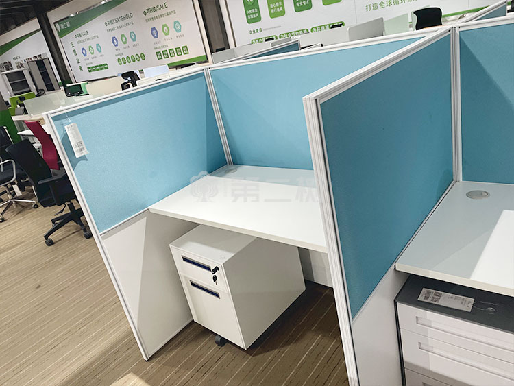 9成新高屏风二手办公桌电脑桌员工二手屏风工位卡座