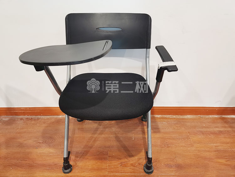 9成新震旦二手折叠椅会议椅培训椅子四脚椅洽谈椅 带写字板