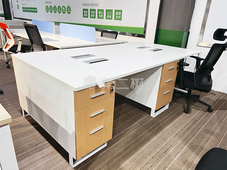 9成新带固定柜二手办公桌电脑桌职员桌子 1.2米尺寸