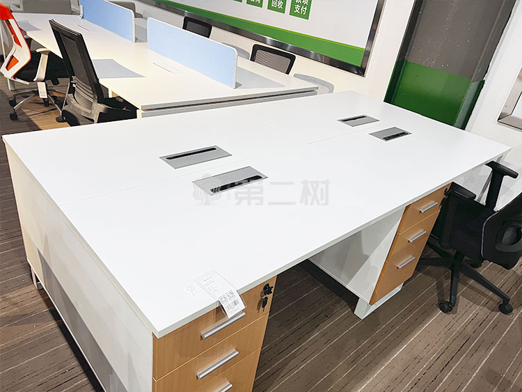 9成新带固定柜二手办公桌电脑桌职员桌子 1.2米尺寸