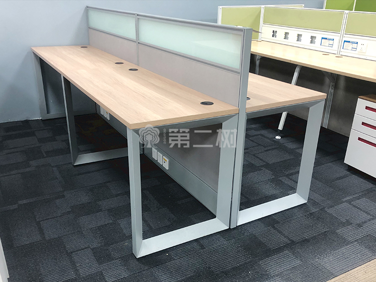圣奥二手办公桌直条屏风工位电脑桌职员桌 2/4/6人位