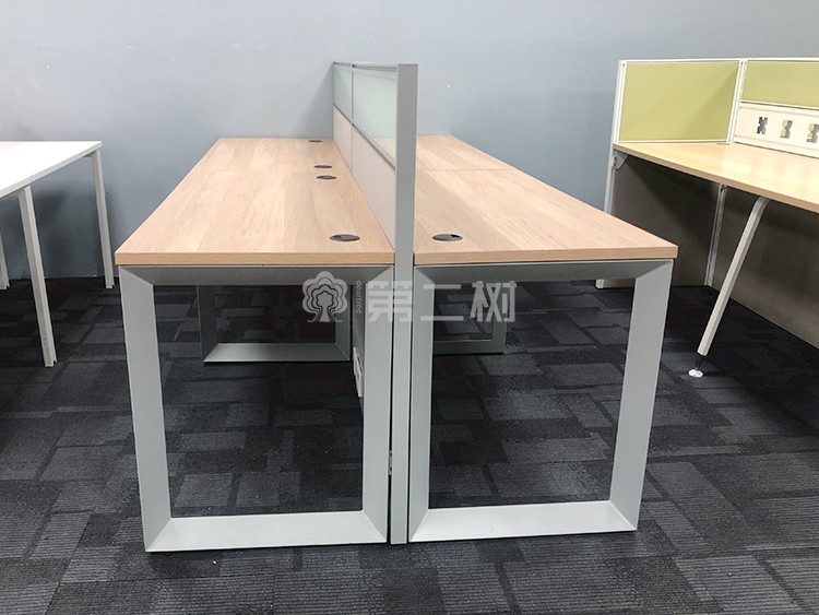 圣奥二手办公桌直条屏风工位电脑桌职员桌 2/4/6人位