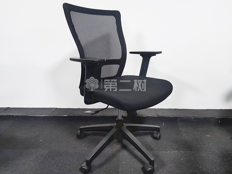 85成新诺伟黑色网布二手办公椅职员电脑椅舒适椅子升降椅