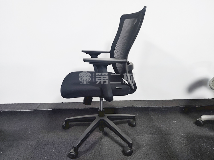 85成新诺伟黑色网布二手办公椅职员电脑椅舒适椅子升降椅