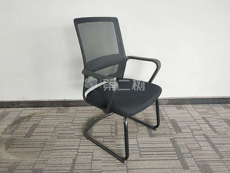 全新黑色弓形椅办公椅电脑桌舒适网布椅子会议培训椅