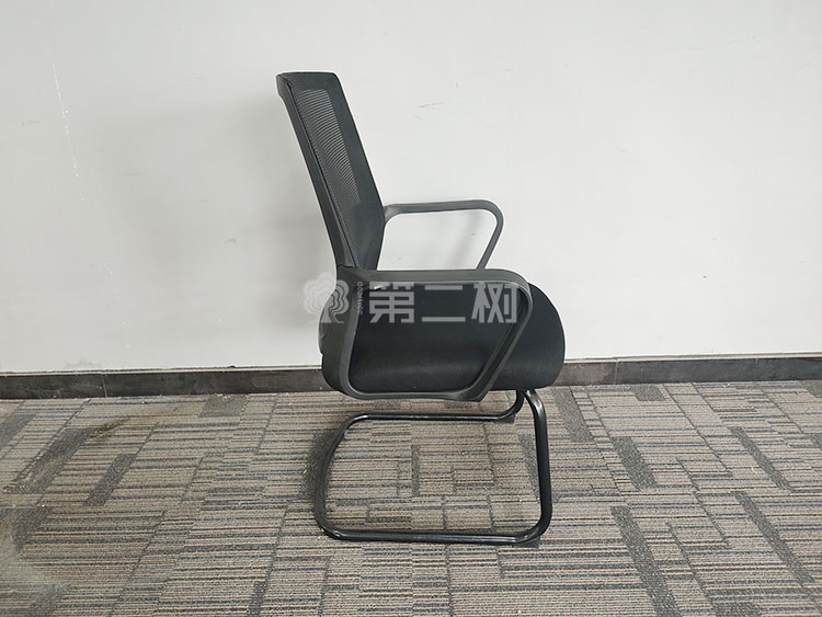 全新黑色弓形椅办公椅电脑桌舒适网布椅子会议培训椅