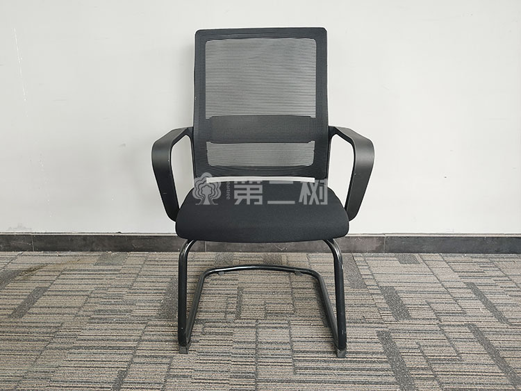 全新黑色弓形椅办公椅电脑桌舒适网布椅子会议培训椅