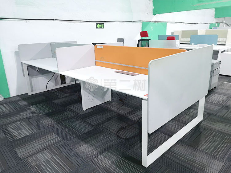 9成新高屏风二手办公桌电脑桌职员桌直条工位员工桌子