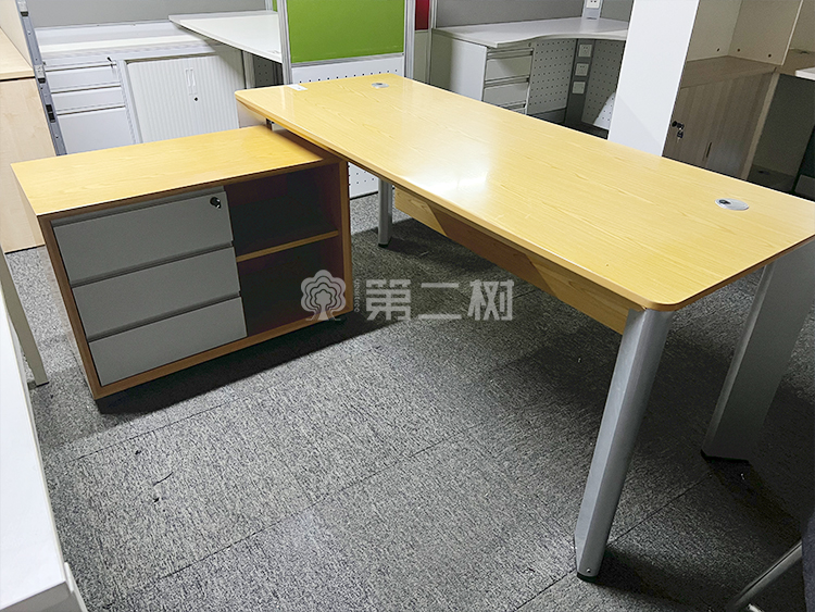 9成新震旦AURORA 二手经理桌老板桌行政主管桌L型办公桌