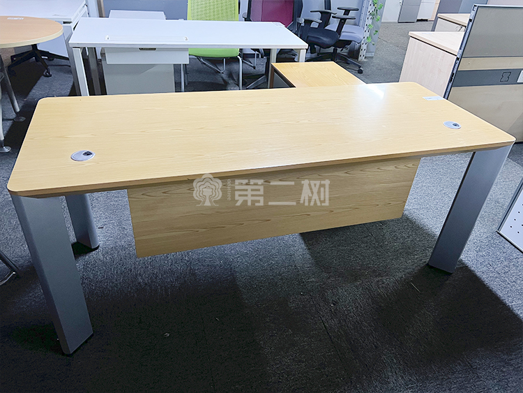 9成新震旦AURORA 二手经理桌老板桌行政主管桌L型办公桌