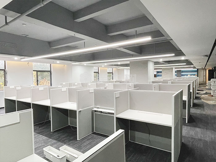 9成新诺伟二手高屏风工位直条办公桌电脑桌职员桌子