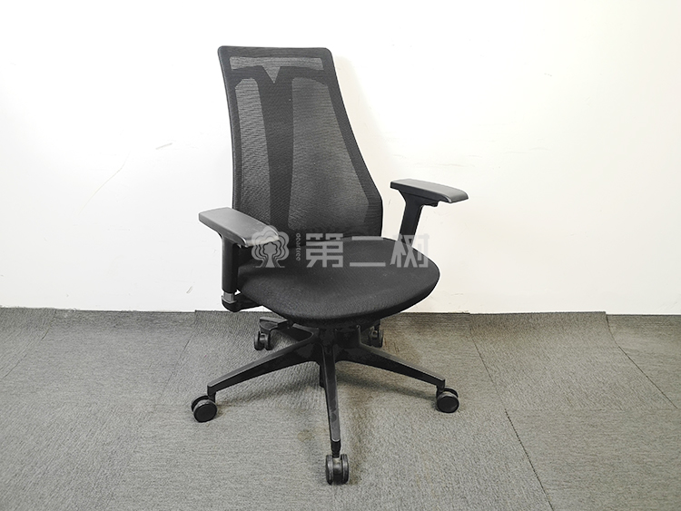 9成新简约二手网布办公椅电脑椅黑色升降椅家用书房椅子