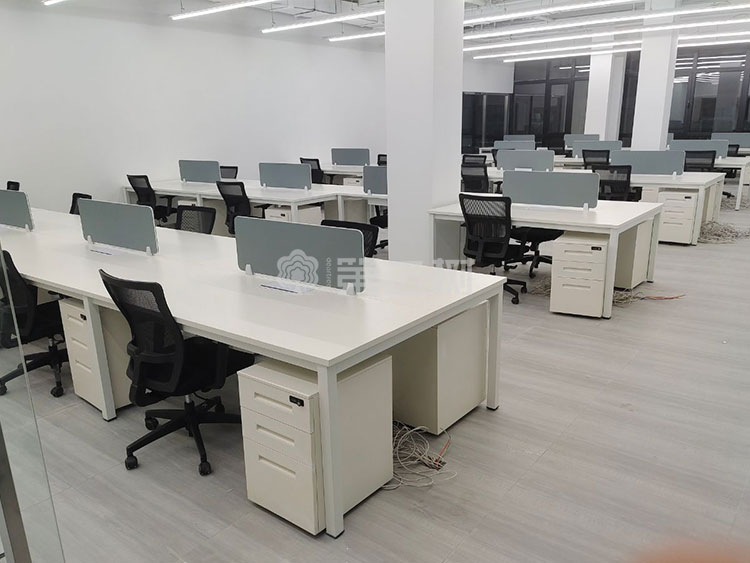 9成新开放式二手办公桌电脑桌职员直条桌子屏风工位 1米尺寸