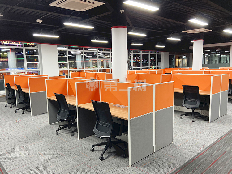 9成新美时Lamax二手直条工位 电脑桌职员桌 屏风卡座 4/6/8人位