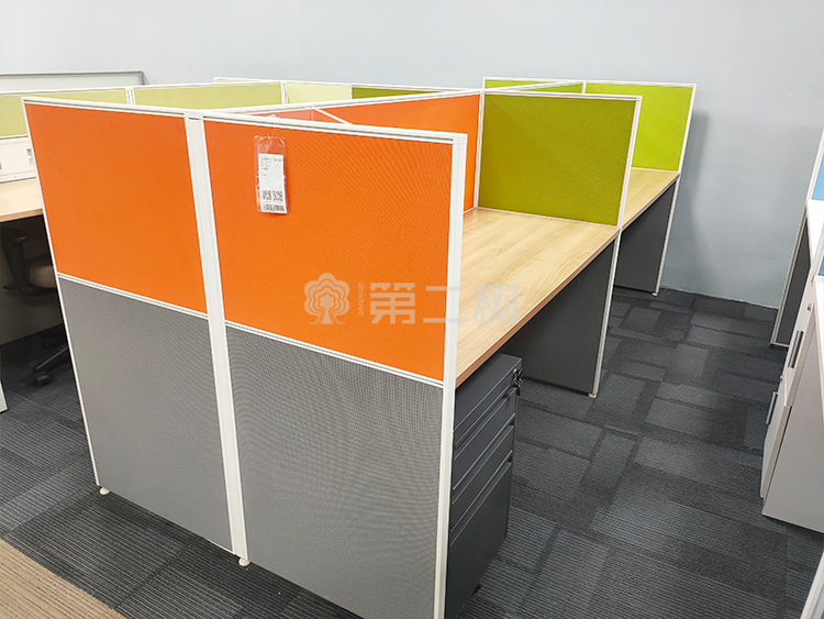 9成新美时Lamax二手直条工位 电脑桌职员桌 屏风卡座 4/6/8人位